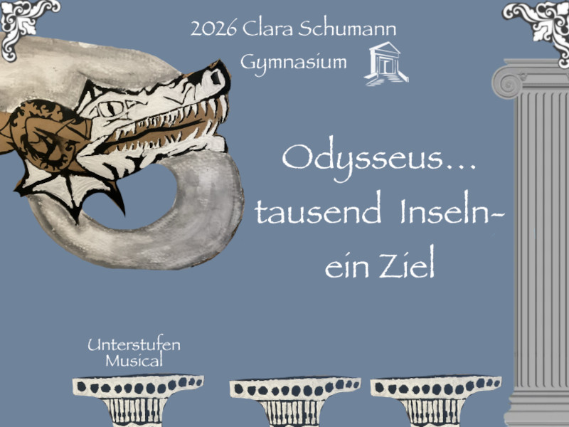 Ankündigungsplakat zum Unterstufenmusical Odysseus